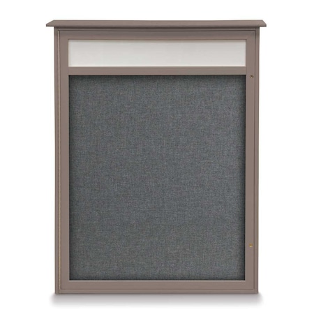 United Visual Products Single Door Enclosed Indoor Letterboard UV1140H-BLACK-GREEN